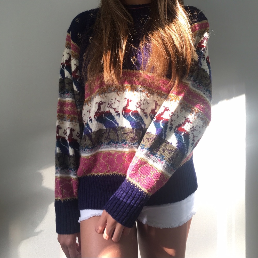 Vintage Import Workshop bird sweater